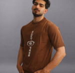 Brown Anime Oversized Graphic T-Shirt