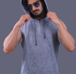 Acid Wash Sleeveless Gym Sando (Men)