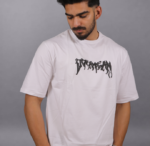 White Primal Spine Oversized Graphic T-Shirt